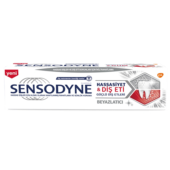Sensodyne Beyazlatıcı Hassasiyet ve Diş Eti Macunu Beyazlatıcı 75 ml