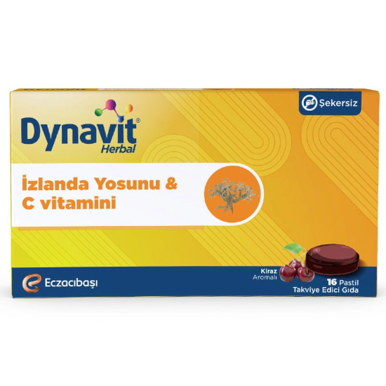 Dynavit® Herbal Pastil İzlanda Yosunu & C Vitamini 16 pastil