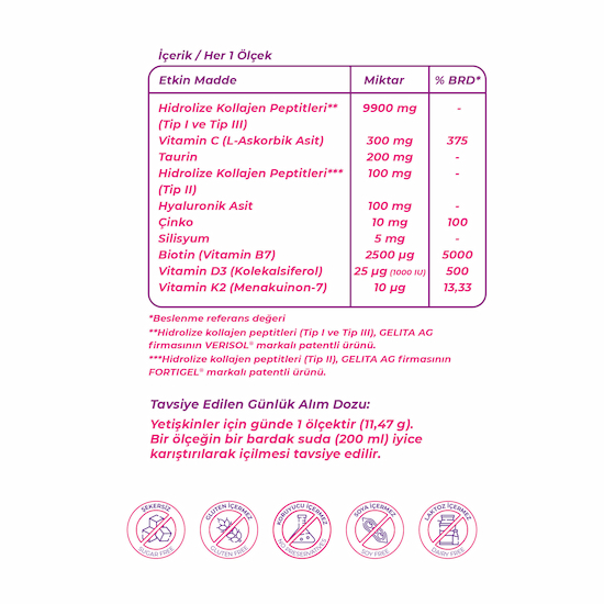 Collagen Beauty Boost Plus Nar Aromalı Tip I & III 10.000 mg - 30 Saşe