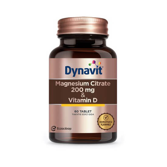 Dynavit Magnesium Citrate 200 mg & Vitamin D 60 Tablet