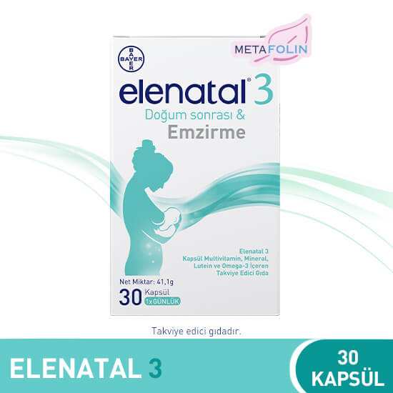 Elenatal® 3 Doğum Sonrası ve Emzirme 30 Kapsül-1