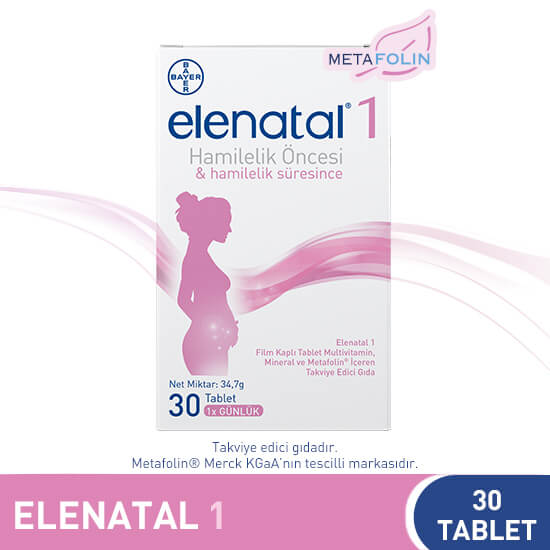 Elenatal® 1 Hamilelik Öncesi ve Hamilelik Süresince 30 Tablet