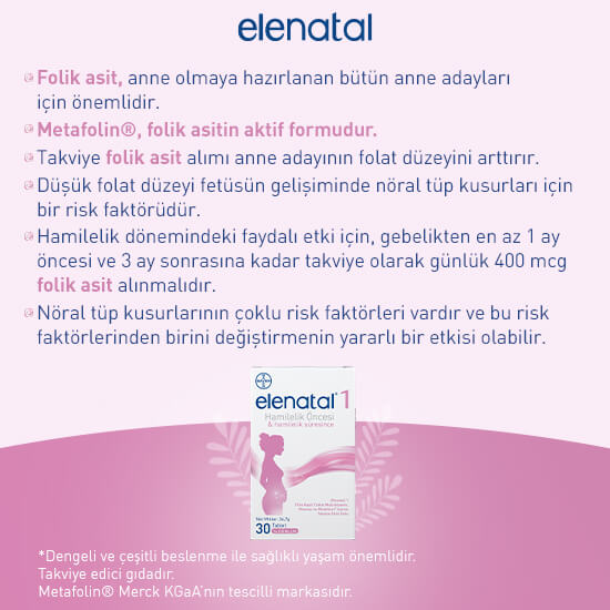 Elenatal® 1 Hamilelik Öncesi ve Hamilelik Süresince 30 Tablet - 3