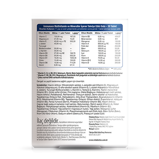 Vitabiotics Immunace® Original 30 Tablet - Arka