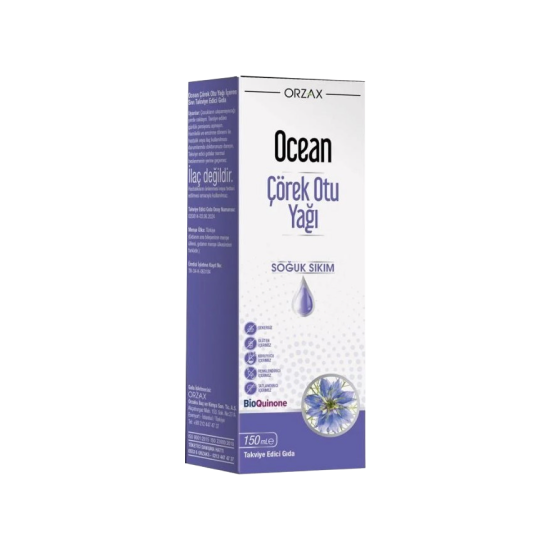 Orzax Ocean Çörek Otu Yağı Soğuk Sıkım 150 ml