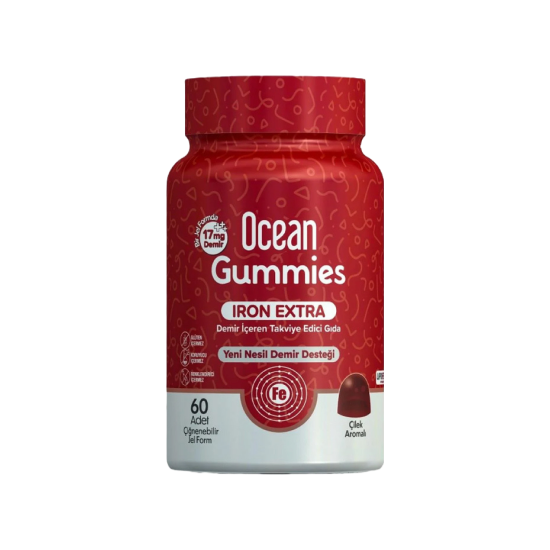 Orzax Ocean Gummies Iron Extra Demir İçeren Takviye Edici Gıda 60 Adet Çİğnenebilir Jel Form