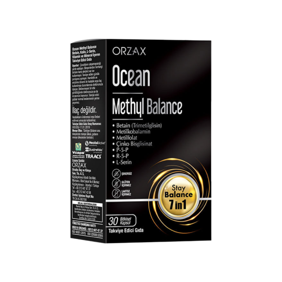 Orzax Ocean Methyl Balance Takviye Edici Gıda 30 Kapsül