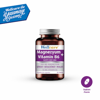 Wellcare Magnezyum + Vitamin B6 - 30 Tablet