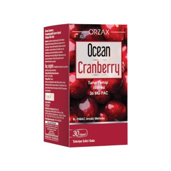 Orzax Ocean Cranberry Turna Yemişi Ekstresi 30 Tablet Takviye Edici Gıda