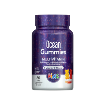 Orzax Ocean Gummies Multivitamin Kids Takviye Edici Gıda 60 Adet Çiğnenebilir Jel Form